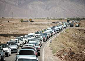 ترافیک نیمه سنگین در محورهای ورودی استان قزوین
