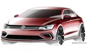Volkswagen Midsize Coupe Concept Sketches Released