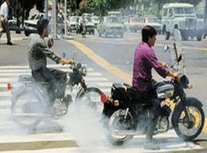 موتورسیکلت منبع آلودگی هوا است