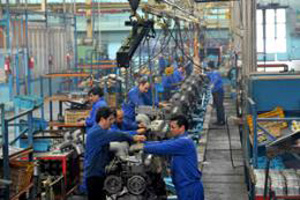 Opening engine production line for Arisan truck in IDEM company
