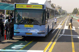 خط دوم BRT مسافران سه راه خاوران را به ميدان آزادي مي رساند  
