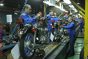 تولید ۷۵ درصدی موتورسیکلت کلاس ۱۲۵ در ایران