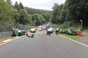 تصادف شدید در مسیر مشهور نوربورگرینگ
