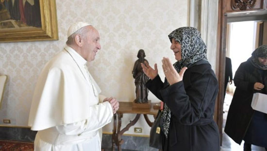 دیدار خواهر امام موسی صدر با پاپ