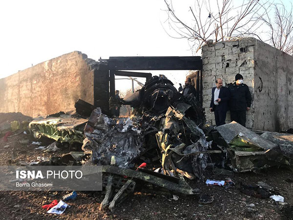 سقوط مرگبار هواپیمای اوکراینی در تهران