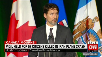 حضور نخست‌وزیر کانادا در یادبود قربانیان ۷۳۷