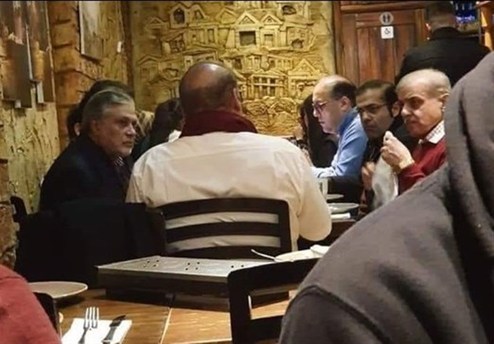 حضور جنجال آفرین نواز شریف در یک رستوران