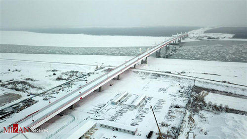 تصاویر: پل بزرگراهی بین مرز چین و روسیه