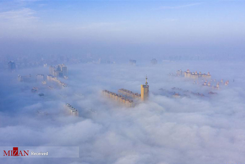 تصاویر: آسمان خراش‌های چین در مه