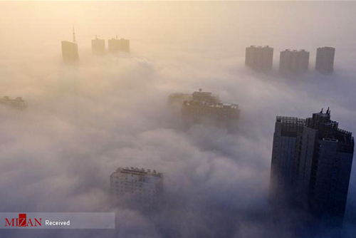 تصاویر: آسمان خراش‌های چین در مه