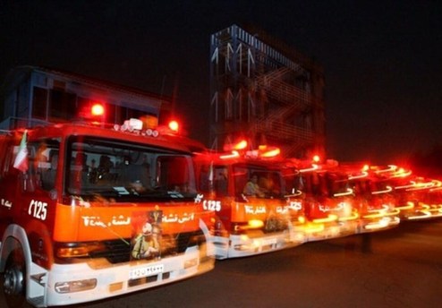 استقرار ۱۲۵۰ آتش‌نشان در ۴۴۳ نقطه تهران