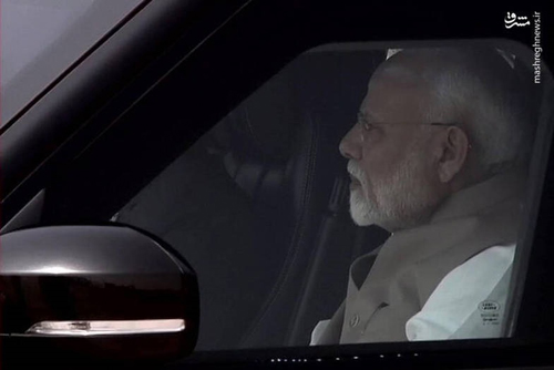 نخست وزیر هند پشت فرمان خودروی ترامپ