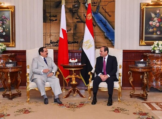 دیدار پادشاه بحرین با سیسی در قاهره