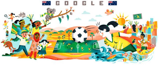 تغییر لوگوی گوگل به افتخار جام‌جهانی فوتبال زنان