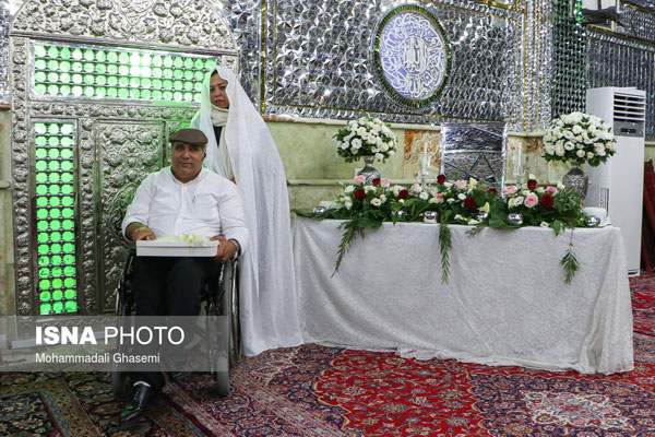 ازدواج هشت زوج معلول در امامزاده صالح