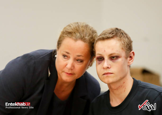 متهم حمله به مسجد نروژ با صورتی کبود در دادگاه