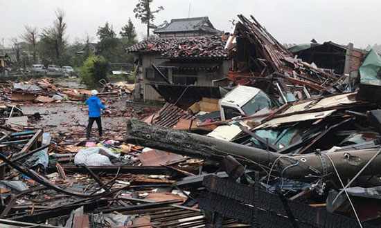 تلفات طوفان هاگیبیس به ۴۰ تن رسید