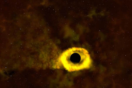 رصد تکه‌پاره شدن یک ستاره توسط سیاه‌چاله