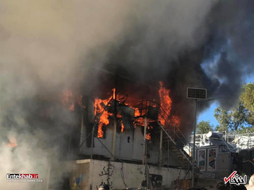 آتش سوزی در اردوگاه پناهجویان موریا در یونان