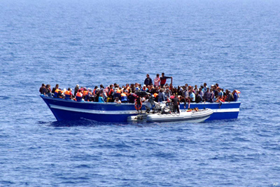 واژگونی قایق مهاجران در سواحل لیبی
