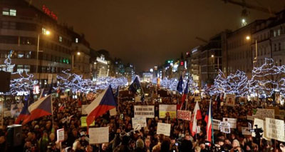 تظاهرات این بار در چک