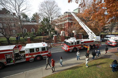 وقوع آتش‌سوزی در دانشگاه 