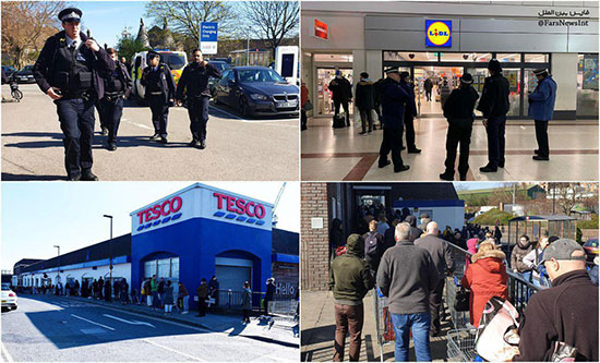 پلیس انگلیس در فروشگاه‌ها مستقر شد
