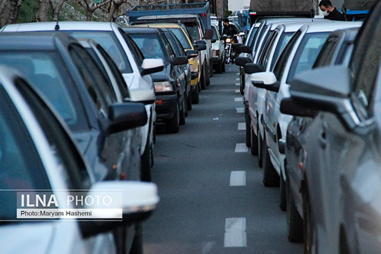 ترافیک برگشت مسافران نوروزی در جاده چالوس