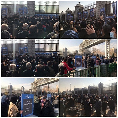 تجمع اعتراضی اهالی تئاتر در مقابل مجلس