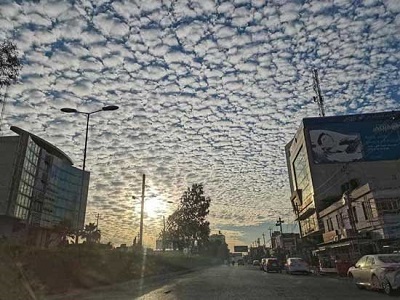 آرایش ابر‌ها در آسمان کردستان عراق