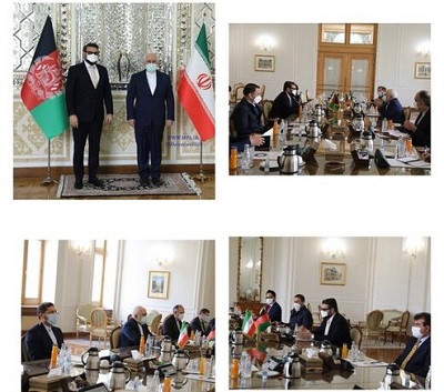 ظریف با مشاور امنیت ملی افغانستان دیدار کرد