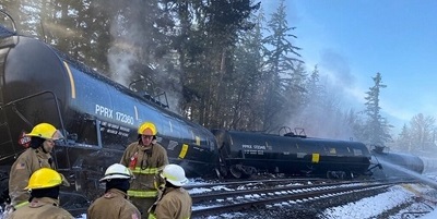 آتش‌سوزی در قطار حامل نفت در ایالت واشنگتن