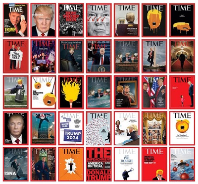 جلد مجله تایم در چهار سال ریاست‌جمهوری ترامپ