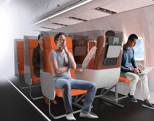 صندلی ضدکرونا برای هواپیما طراحی شد