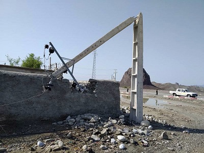 سیستان و بلوچستان/ توفان برق ۱۲ روستا را قطع کرد