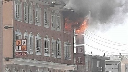 آتش‌سوزی در هتل زرین دماوند