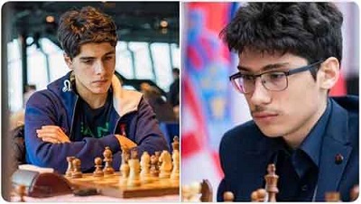 تصویر ۲ شطرنج‌باز ایرانی که مقابل هم قرار گرفتند