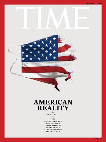 جلد مجله تایم برای انتخابات ۲۰۲۰ آمریکا