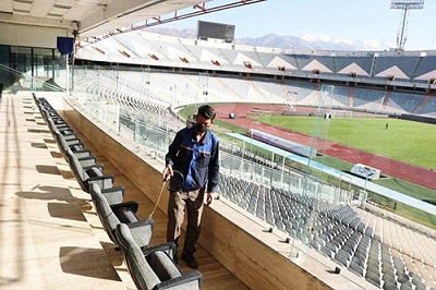 ضدعفونی ورزشگاه آزادی پیش از دیدار ایران و سوریه