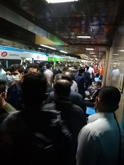 وضعیت کرونایی در متروی تهران