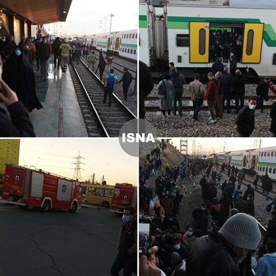 وضعیت ایستگاه متروی تهران - کرج پس از حادثه