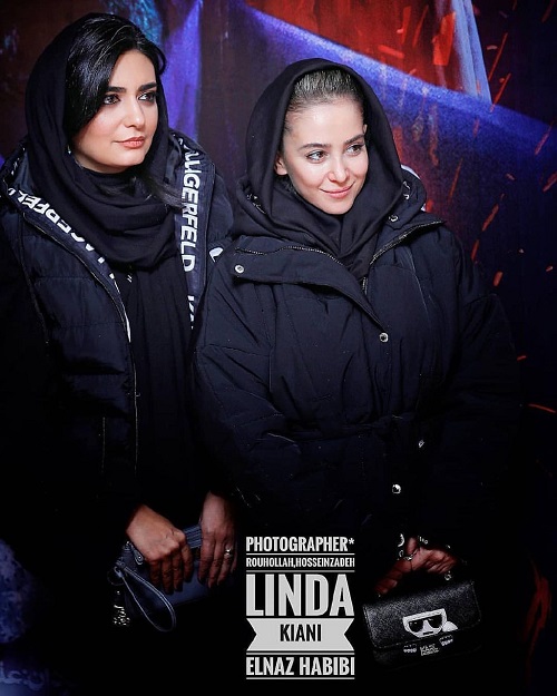 الناز حبیبی و لیندا کیانی در اکران «صحنه زنی»