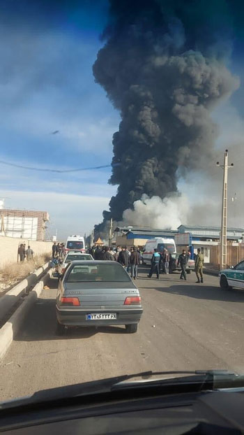 انفجار و آتش سوزی در شهرک صنعتی اشتهارد