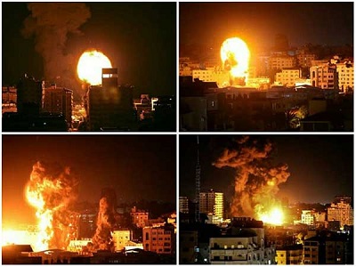 حملات متوالی جنگنده‌های اسرائیل به غزه