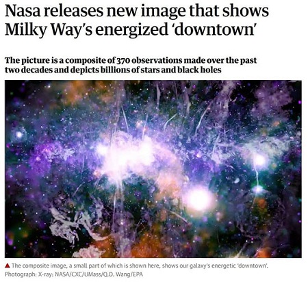 تصویر جدیدِ ناسا از قلب کهکشان راه شیری