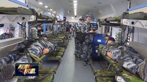 رونمایی از نخستین بیمارستان هوایی در ارتش چین