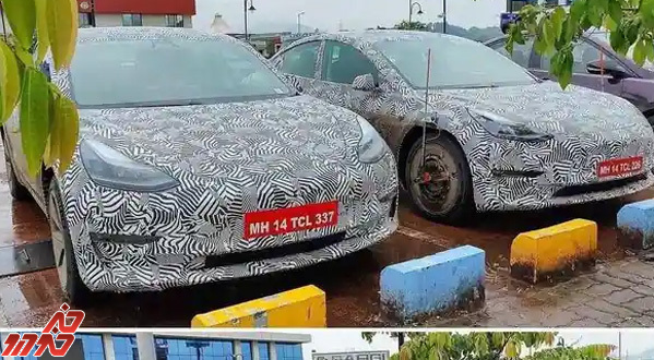 خودروهای سواری تسلا مدل 3 در هند جاسوسی شدند