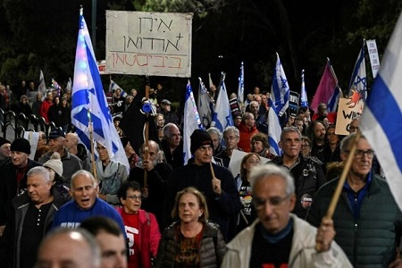تظاهرات هزاران اسرائیلی علیه دولت نتانیاهو
