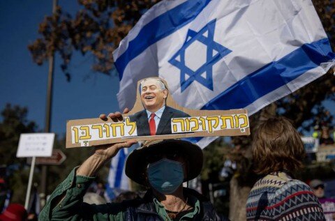 تظاهرات علیه نتانیاهو برای ششمین هفته متوالی