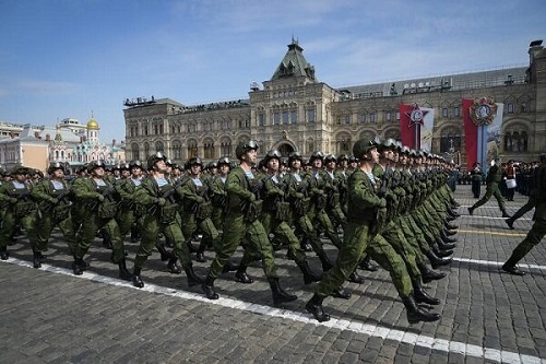 تمرین رژه «روز پیروزی» در مسکو